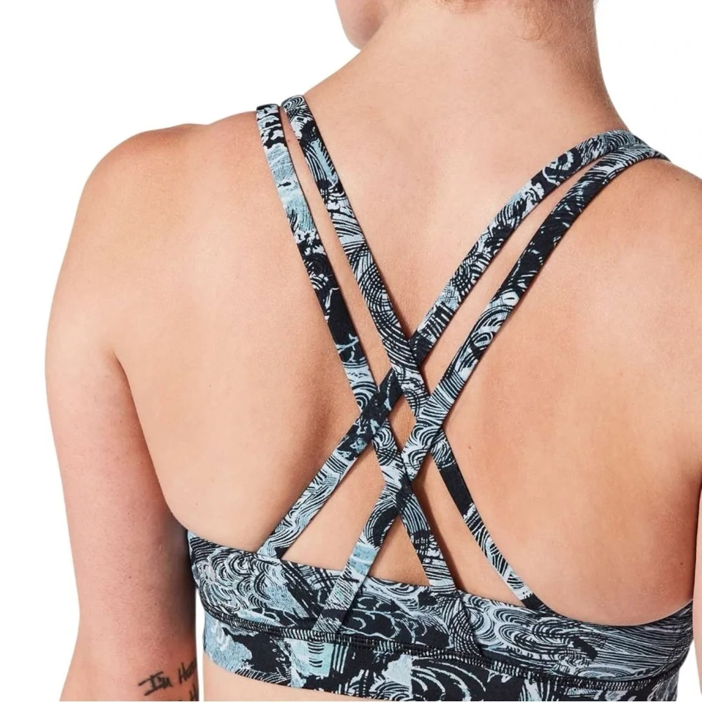Lululemon Energy Sports Bra Size 8 Eternal Wave Starlight Black - Picture 2 of 8